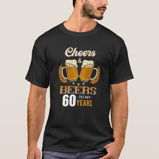 T-shirt Salutations Boisson D'Alcool De Bière 60E Annivers (Devant)