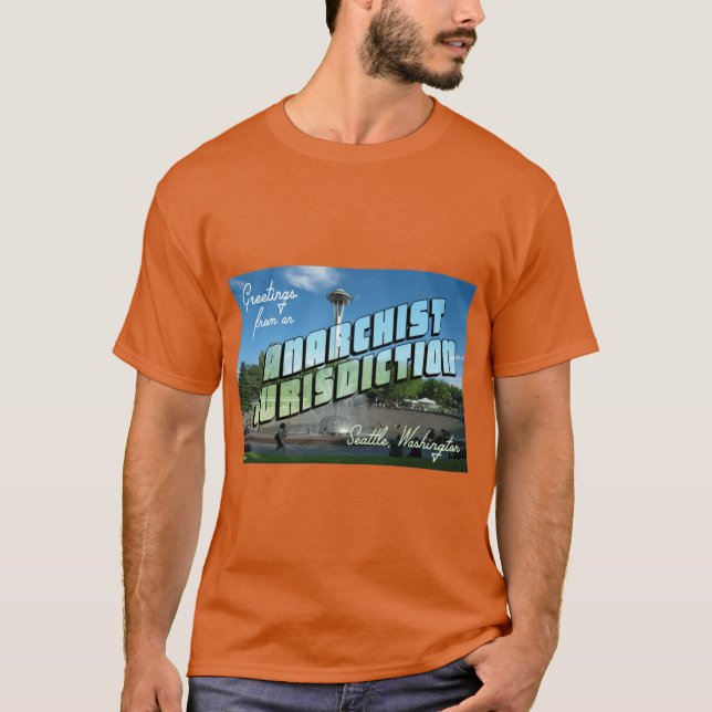T-shirt Salutations d'Anarchist Seattle vintage (Devant)
