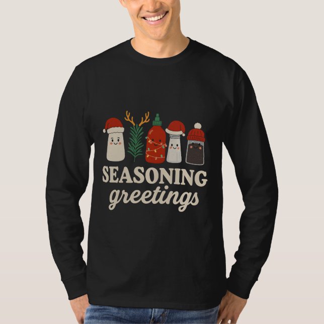 T-shirt Salutations d'assaisonnement Cuisine de blague gra (Devant)