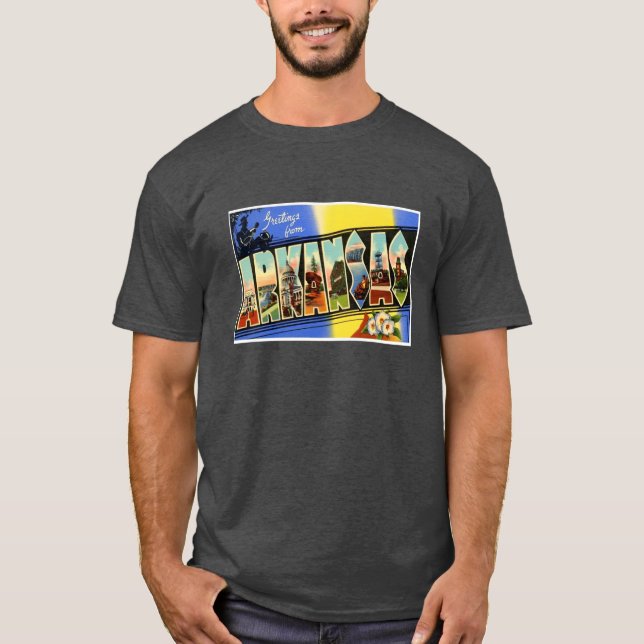 T-shirt Salutations De Arkansas Retro Souvenir (Devant)