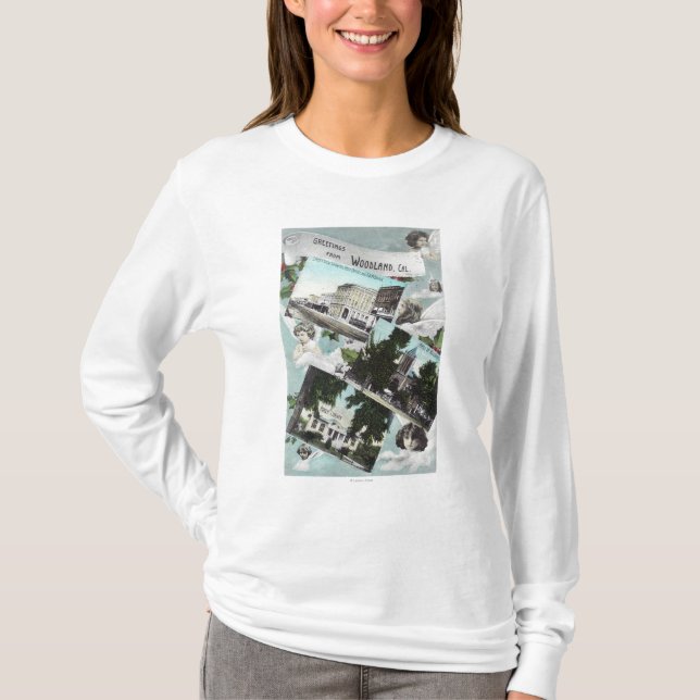 T-shirt Salutations de avec ViewsWoodland pittoresque, CA (Devant)