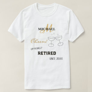 T-shirt Salutations de champagne de retraite personnalisée