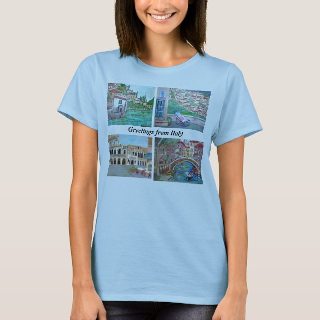 T-shirt Salutations de chemise de l'Italie (Devant)