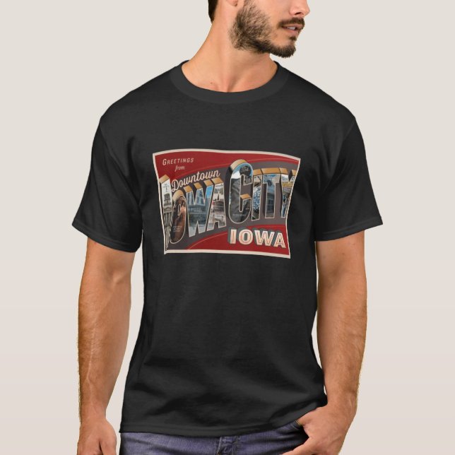 T-shirt Salutations De Iowa City (Devant)