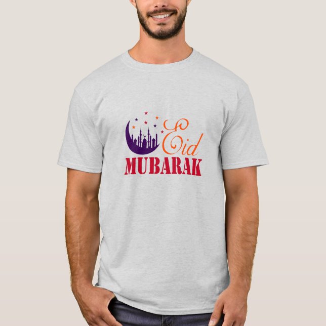 T-shirt Salutations de l'Aïd islamique - Aïd moderne Mouba (Devant)