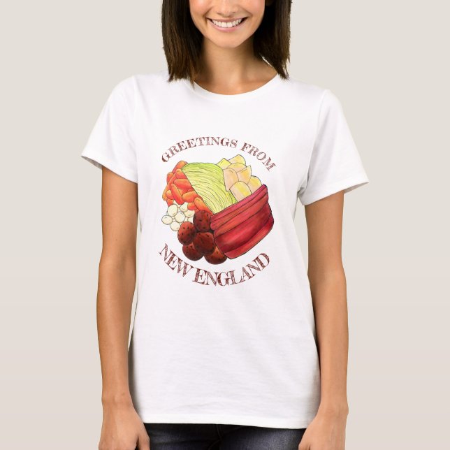 T-shirt Salutations de New England Classic Boiled Dinner (Devant)