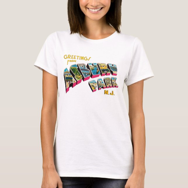 T-shirt Salutations de New Jersey de parc d'Asbury (Devant)