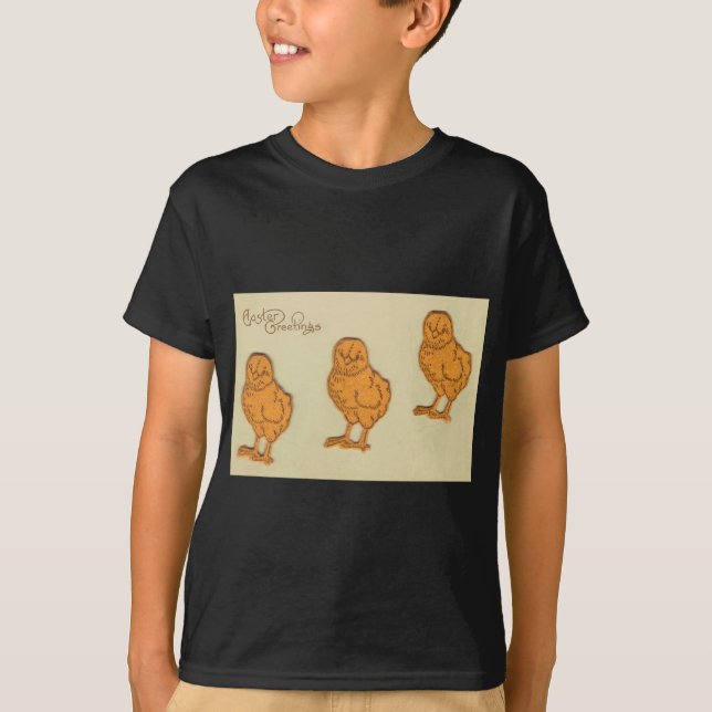 T-shirt Salutations de Pâques Chicks Beige (Devant)
