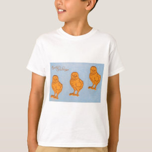 T-shirt Salutations de Pâques Chicks Bleu