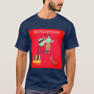 T-shirt Salutations de Pologne – Ambiance Grill & Saucisse