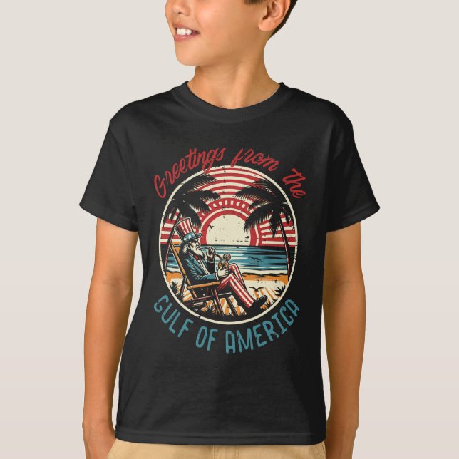 T-shirt Salutations Du Golfe Des Etats-Unis Oncle Sam M (Devant)