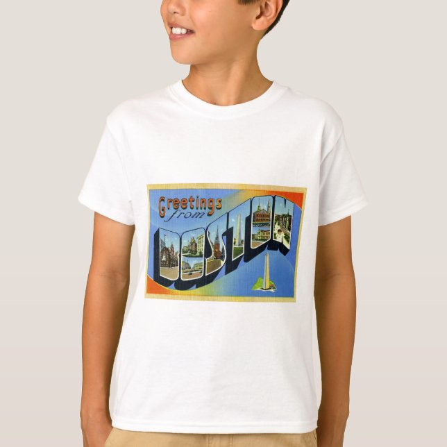 T-shirt Salutations du Massachusetts de Boston (Devant)