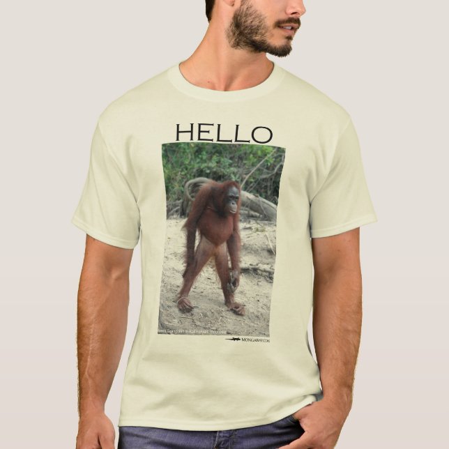 T-shirt Salutations d'un orang-outan (Devant)