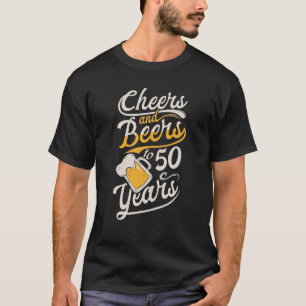 T-shirt Salutations Et Bières À 50 Ans Joyeux Anniversaire