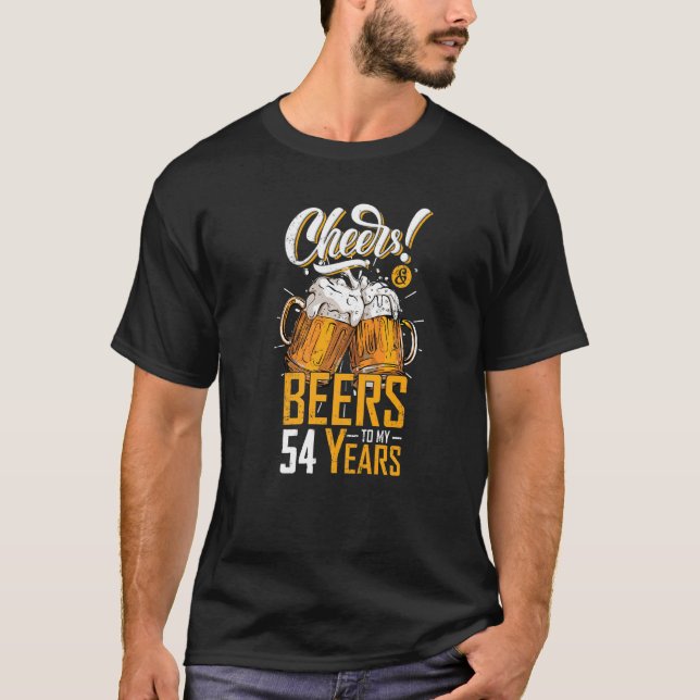 T-shirt Salutations Et Bières À 54 Ans 54E Anniversaire Dr (Devant)