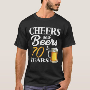 T-shirt Salutations Et Bières À 70 Ans 70E Anniversaire