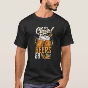 T-shirt Salutations Et Bières À 88 Ans 88E Anniversaire Dr