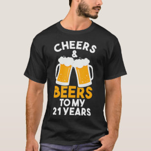 T-shirt Salutations et bières à mes 21 ans 21e anniversair