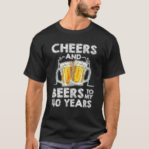 T-shirt Salutations Et Bières À Mes 40 Ans 40ème Anniversa