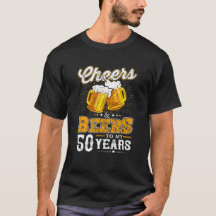 T-shirt Salutations Et Bières À Mes 50 Ans 50E Anniversair