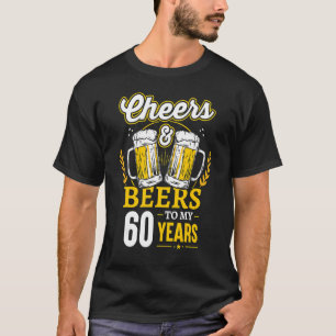 T-shirt Salutations Et Bières À Mes 60 Ans 60e Anniversair