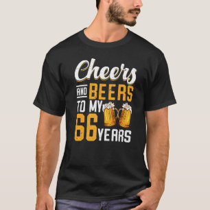 T-shirt Salutations et bières à mes 66 ans 66e anniversair