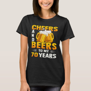 T-shirt Salutations Et Bières À Mes 70 Ans 70e Anniversair