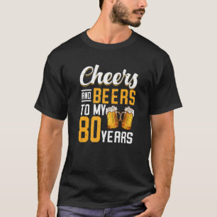 T-shirt Salutations Et Bières À Mes 80 Ans 80e Anniversair
