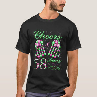 T-shirt Salutations Et Bières À Mon 58E Anniversaire De 58