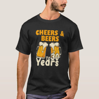 T-shirt Salutations Et Bières. Triste 30E Anniversaire, Tr