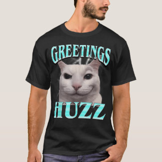 T-shirt Salutations Huzz Chat Drôle Drôle Chat