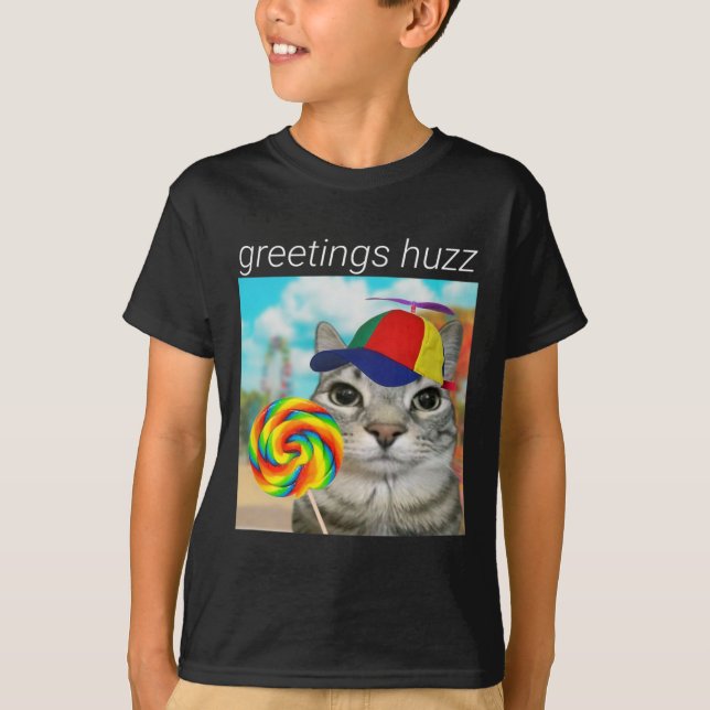 T-shirt Salutations Huzz Funny Gen Z Gen Alpha Slang Mème (Devant)