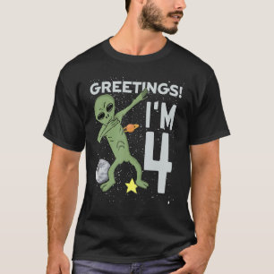 T-shirt Salutations Je suis 4 Alien de l'espace Thème 4ème