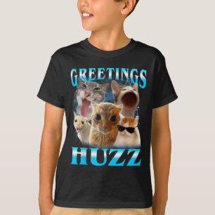T-shirt Salutations Mèmes de Chat Huzz Drôle Amoureux de C