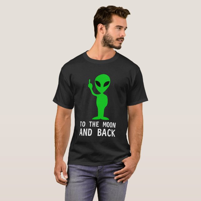 T-shirt Salute Alien vert drôle personnalisable (Devant entier)