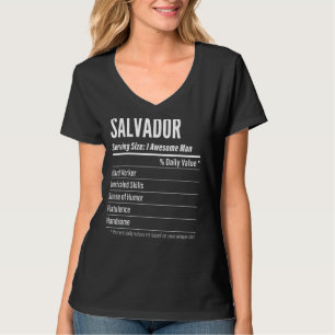 T-shirt Salvador Taille du service Nutrition Étiquette Cal