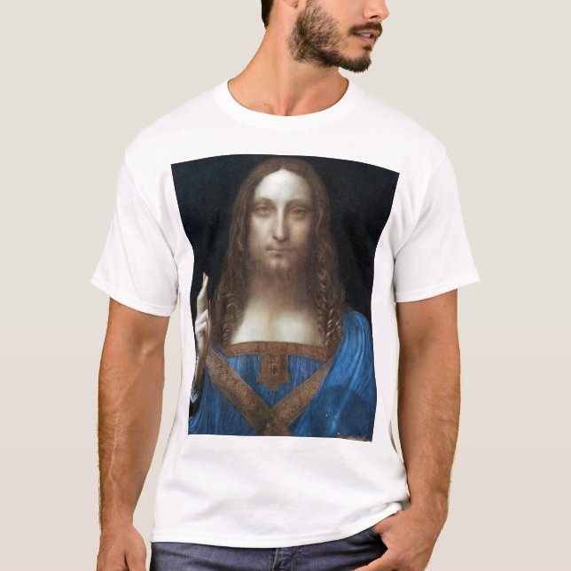 T-shirt Salvator Mundi, Jésus Christ, Léonard de Vinci (Devant)