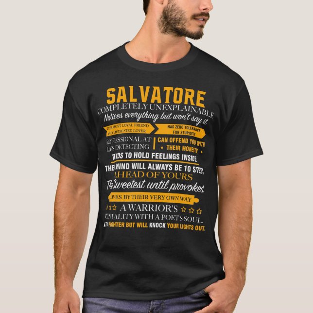 T-shirt Salvatore complètement inexplicable (Devant)