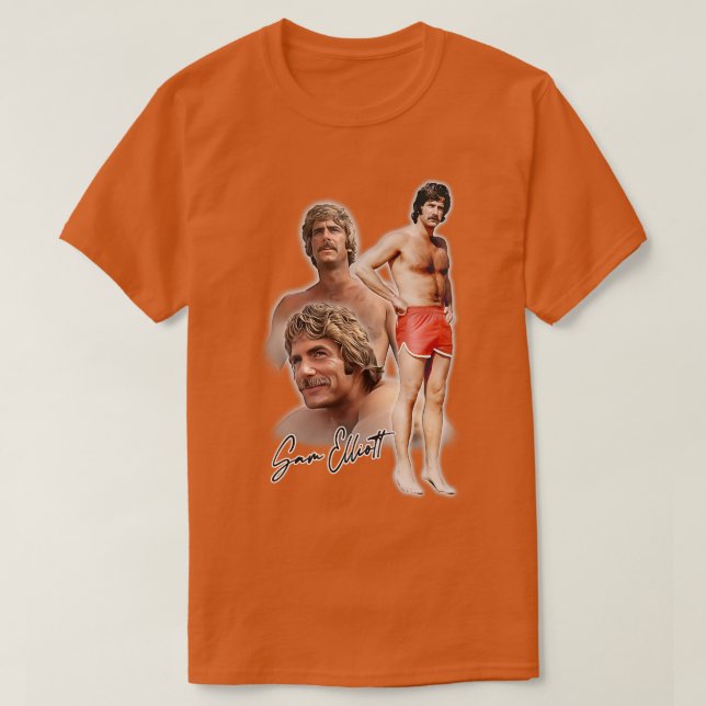 T-shirt Sam Elliott Retro Design (Design devant)