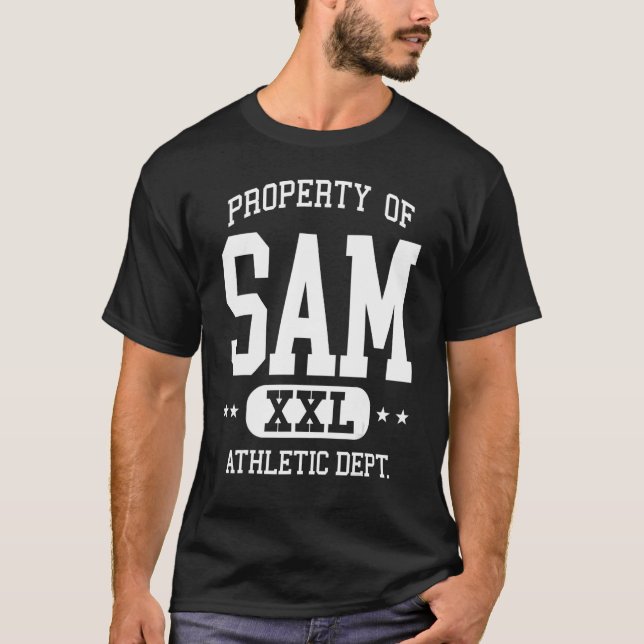 T-shirt SAM Retro Athletic, propriété Département (Devant)
