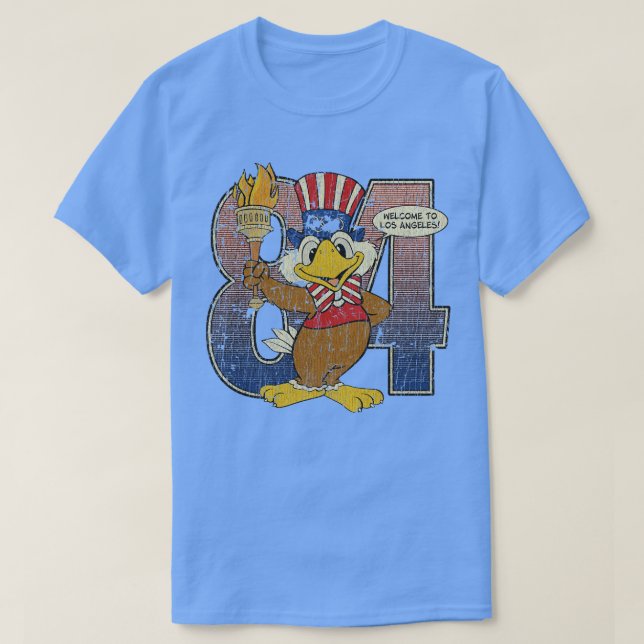 T-shirt Sam The Los Angeles Eagle 1984 (Design devant)