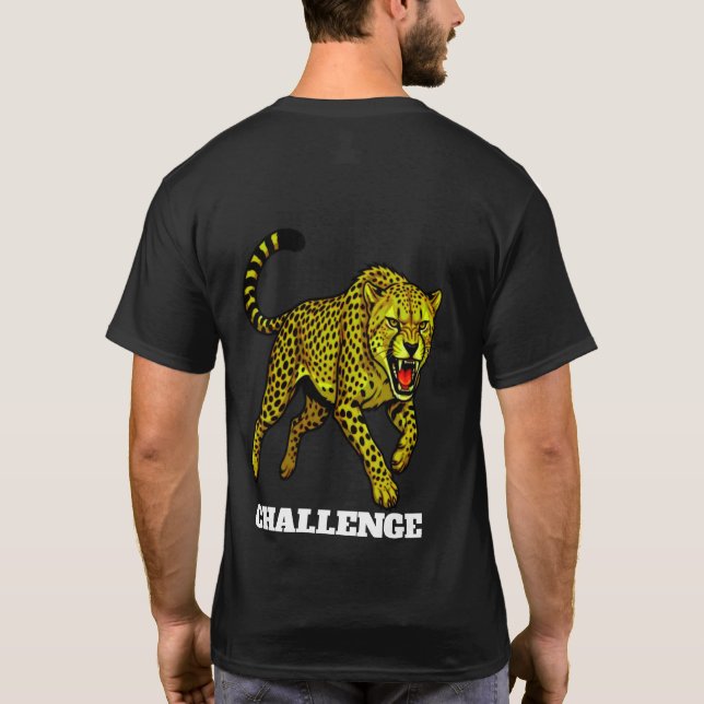 T-Shirt SAMA Fierce Cheetah Imprimé au Dos Nom Per (Dos)