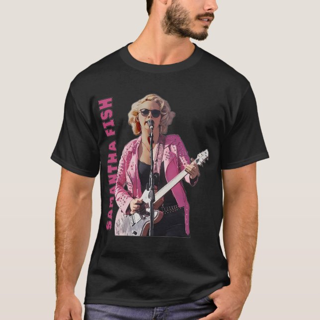 T-shirt Samantha Fish en rose (Devant)