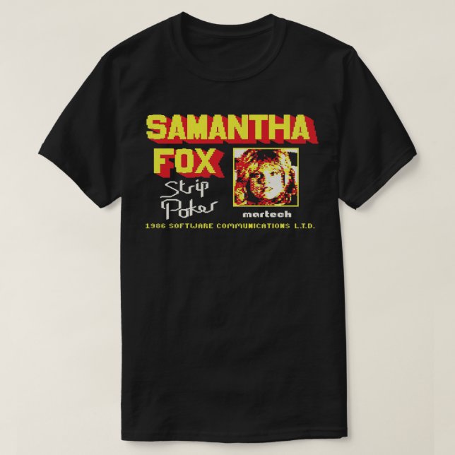 T-SHIRT SAMANTHA FOX POKER (Design devant)