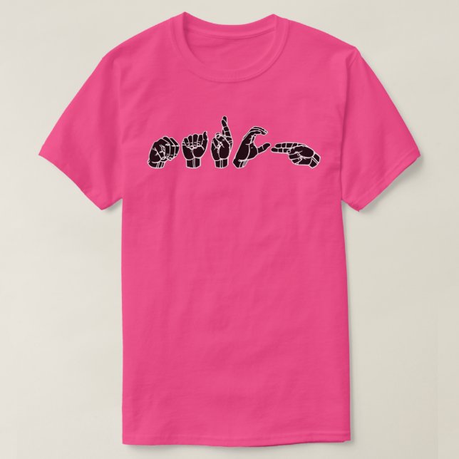 T-shirt SAMEDI ASL Sign Language Design 1 (Design devant)