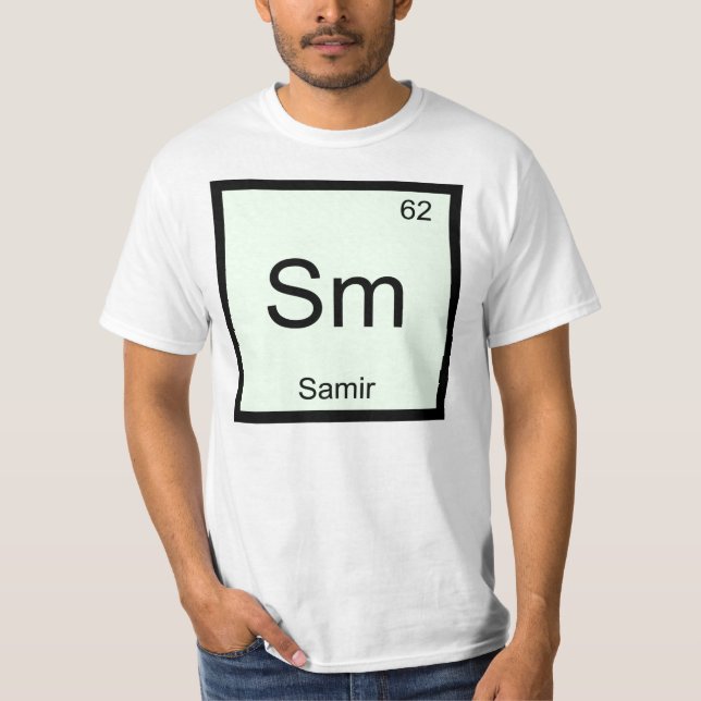 T-shirt Samir Nom Chimie Élément Tableau périodique (Devant)