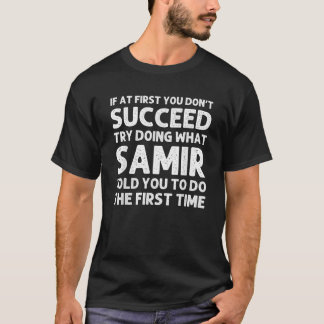 T-shirt SAMIR Nom Personnalisé Anniversaire Funny Christma