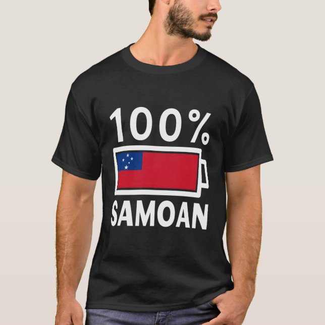 T-shirt Samoa Drapeau 100 Samoan Battery Power Tee (Devant)