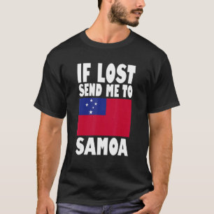 T-shirt Samoa Drapeau Design Si perdu envoyez-moi à Samoa