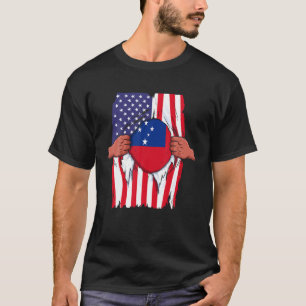 T-shirt Samoa Drapeau Sang intérieur de moi Accueil Fierté